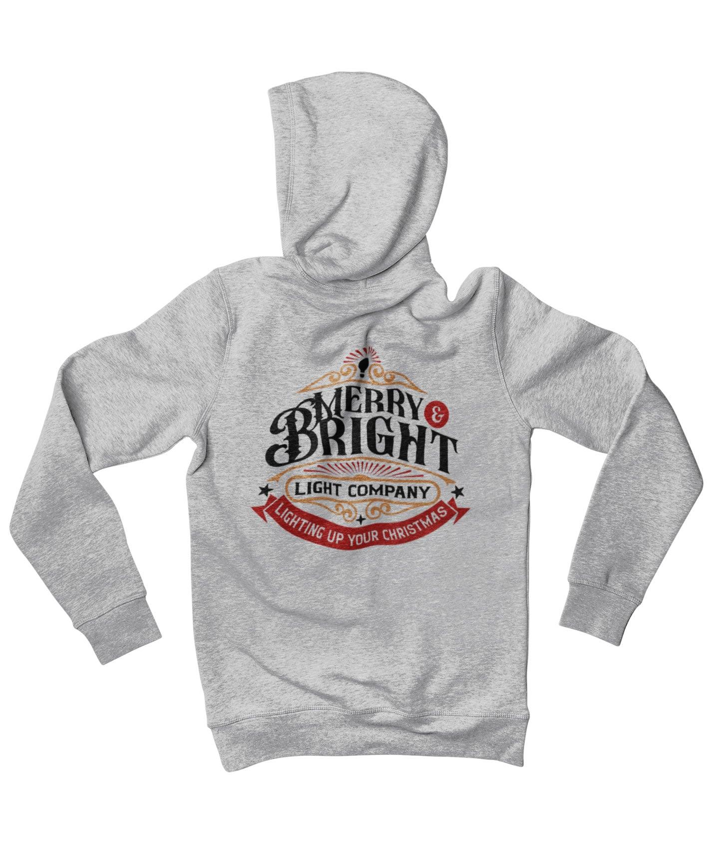 Merry Bright Light Company Colour Back Printed Christmas Hoodie