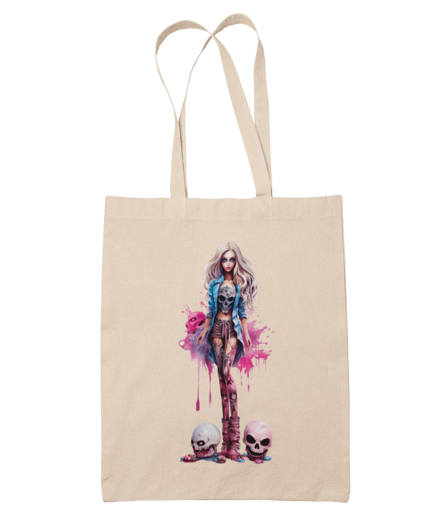 Skull Rocker Barbie Tote Bag