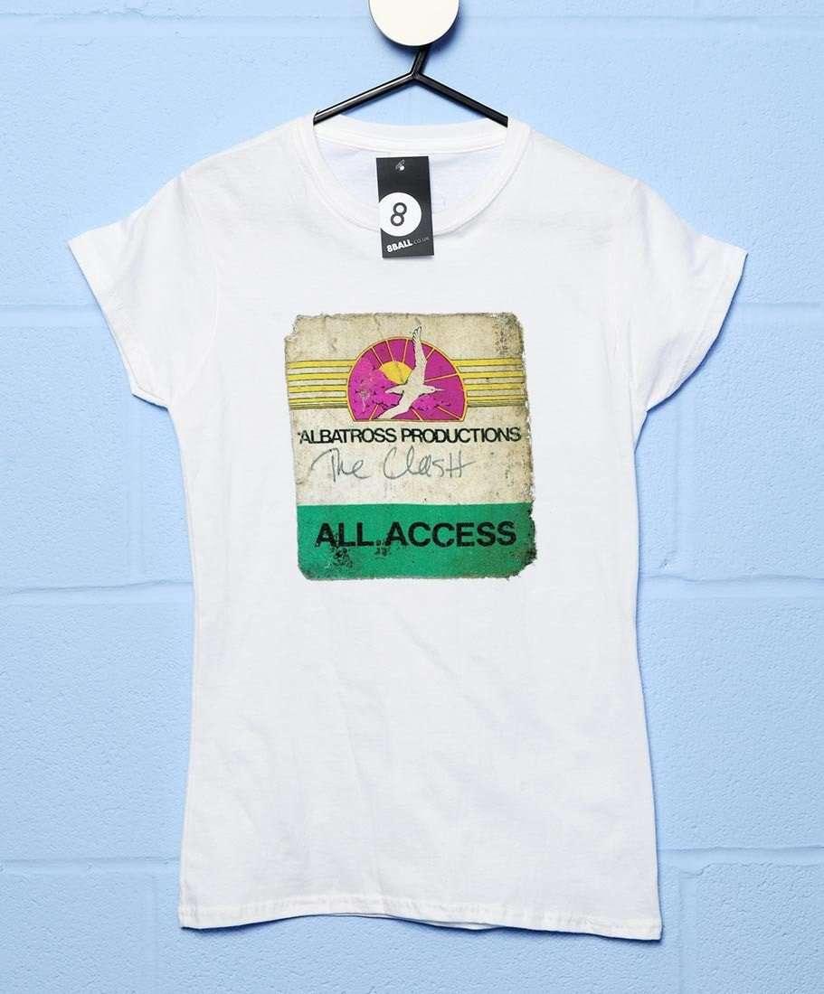 The Clash Take The Fifth Tour Albatross Access Pass Womens T-Shirt