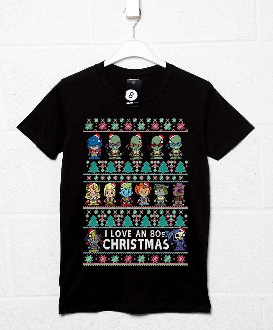  80s Cartoon Christmas T-Shirt