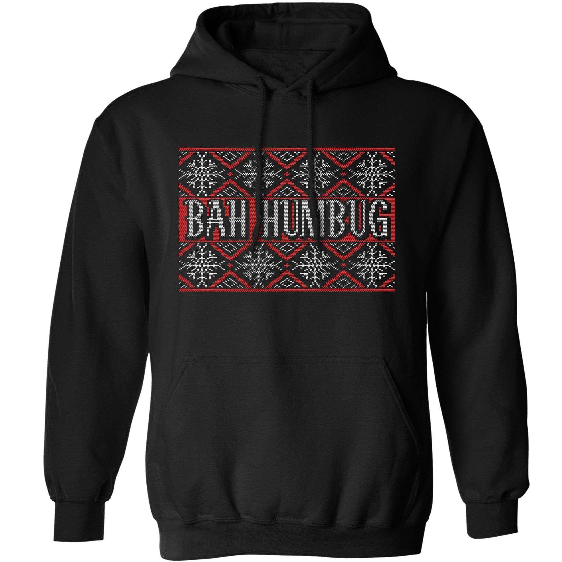  Bah Humbug Knitted Jumper Style Hoodie