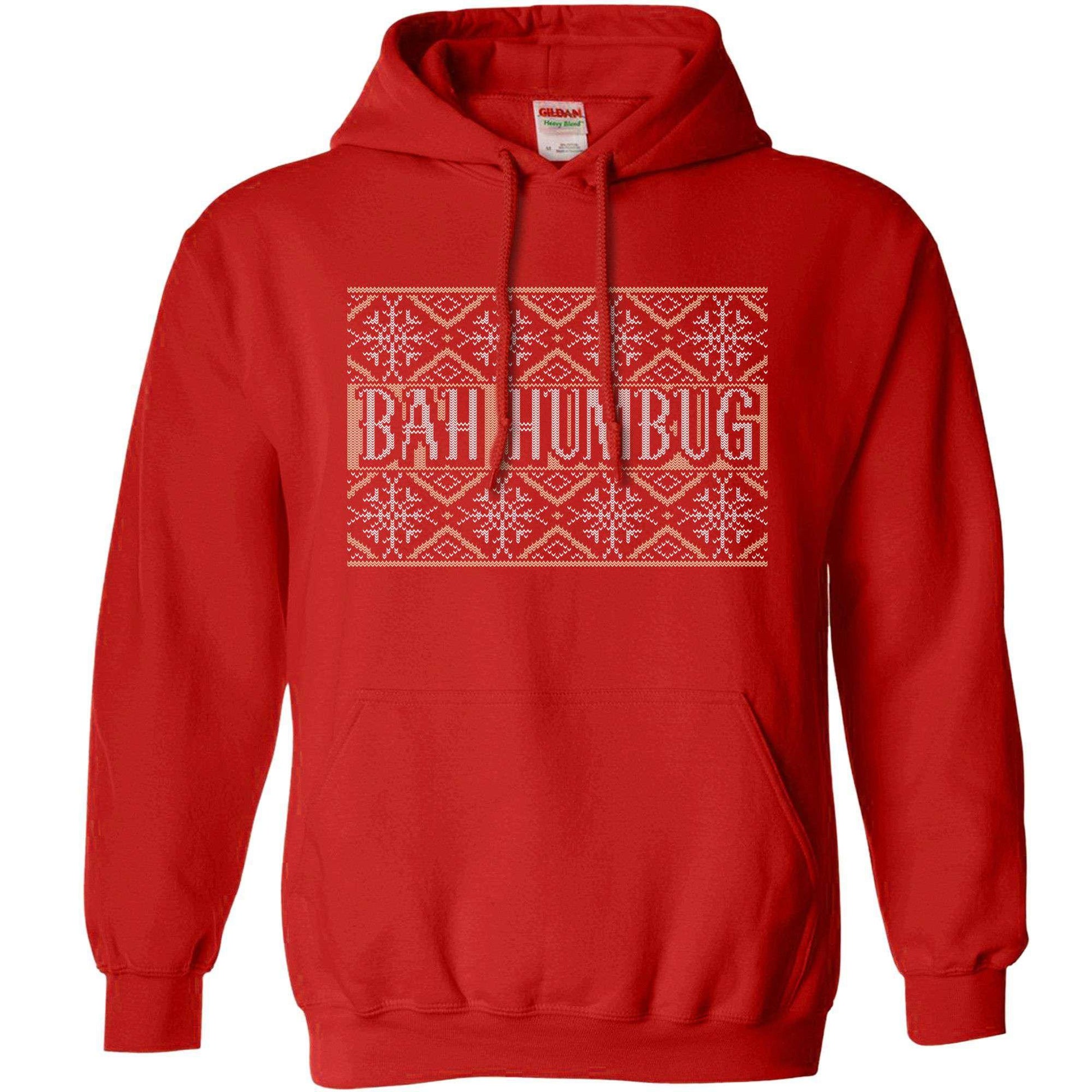  Bah Humbug Knitted Jumper Style Hoodie