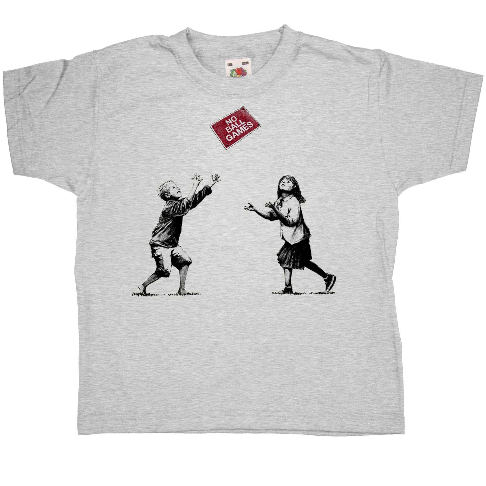  Banksy No Ball Games Kids T-Shirt