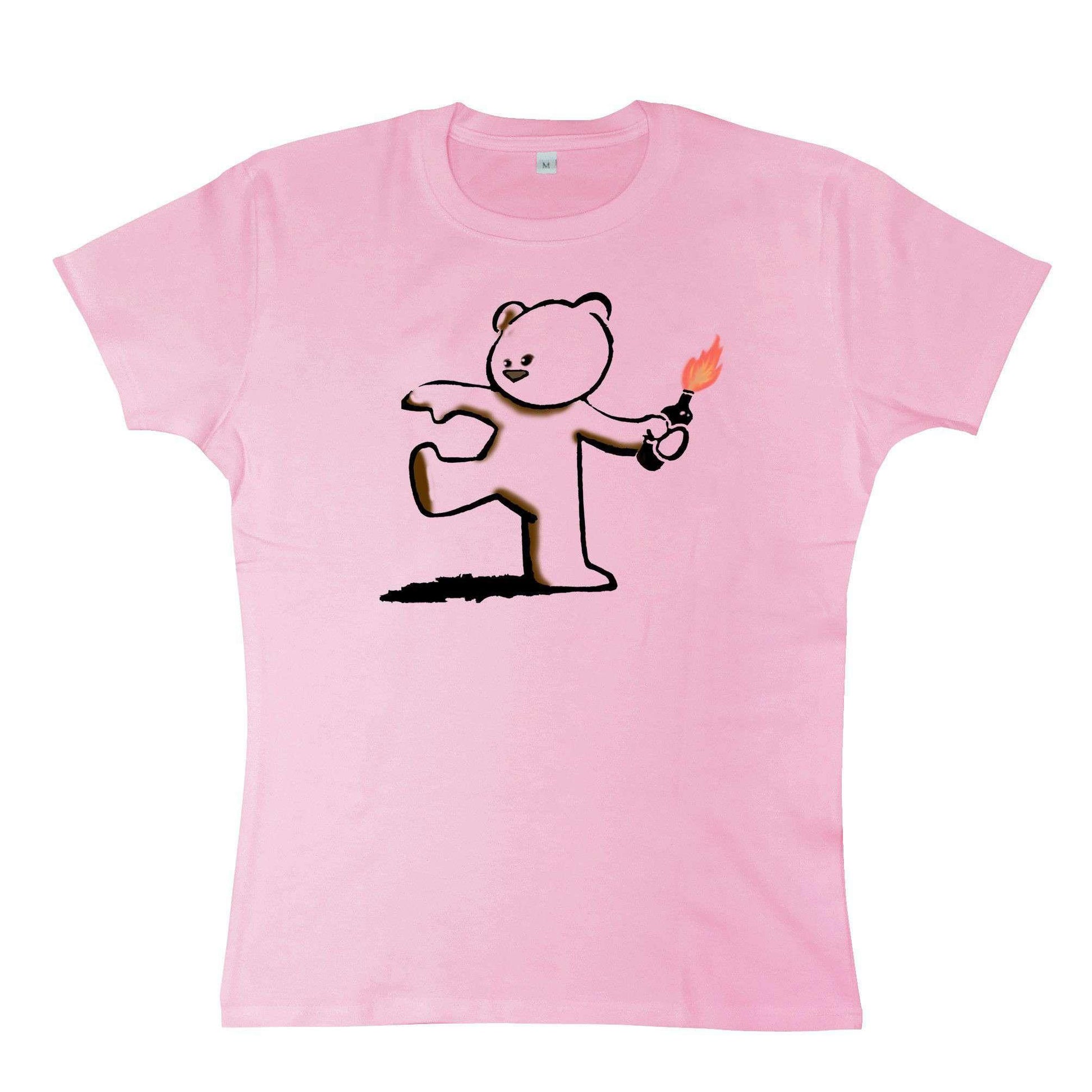  Banksy Teddy Womens T-Shirt