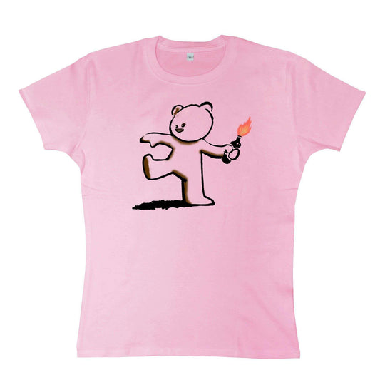  Banksy Teddy Womens T-Shirt