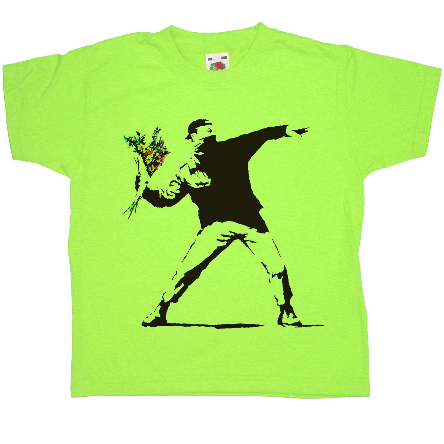  Banksy Throwing Flowers Childrens T-Shirt