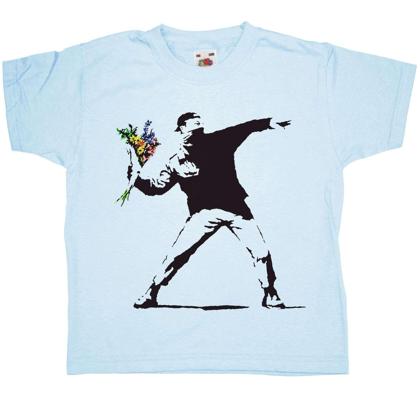  Banksy Throwing Flowers Childrens T-Shirt