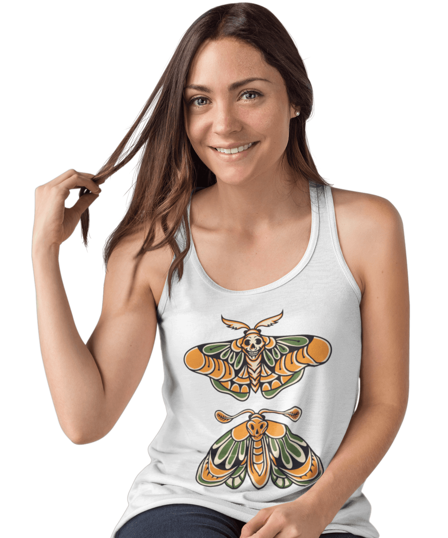  Butterfly Tattoo Design Adult Womens Vest Top