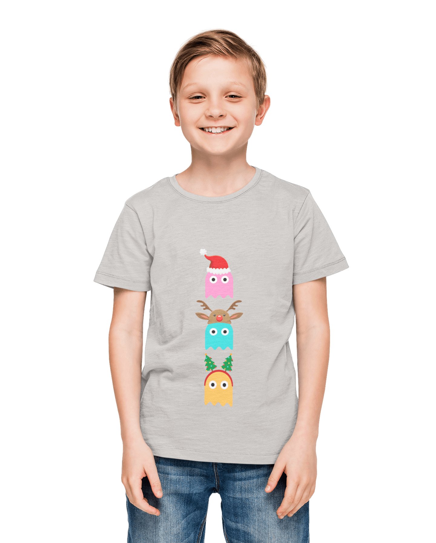  Christmas Ghost Munching Kids T-Shirt