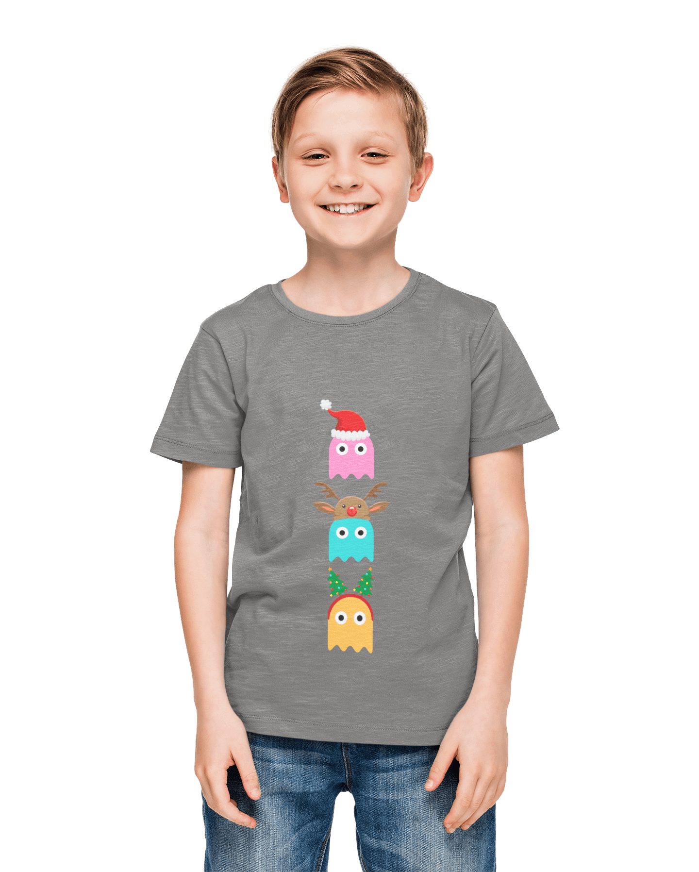  Christmas Ghost Munching Kids T-Shirt
