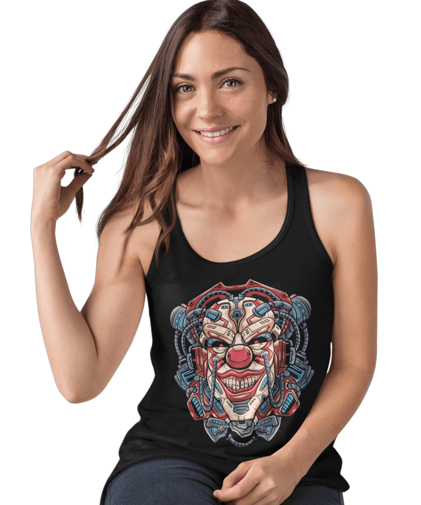  Clown Head Tattoo Design Adult Womens Vest Top