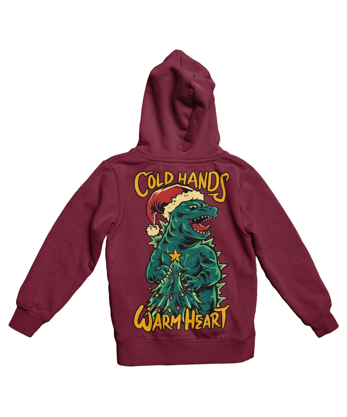  Cold Hands Warm Heart Back Printed Christmas Hoodie