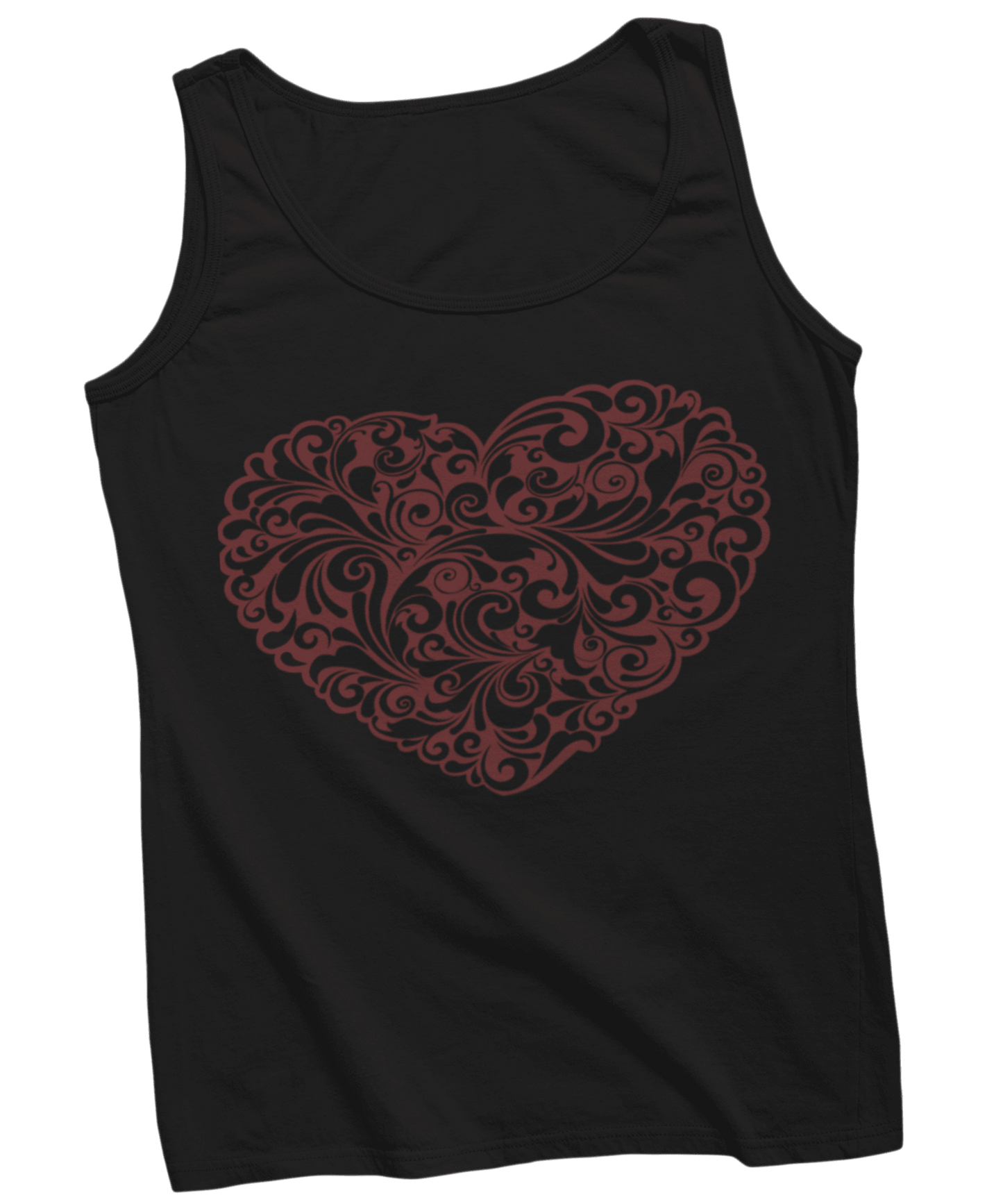  Decorative Heart Tattoo Design Adult Womens Vest Top