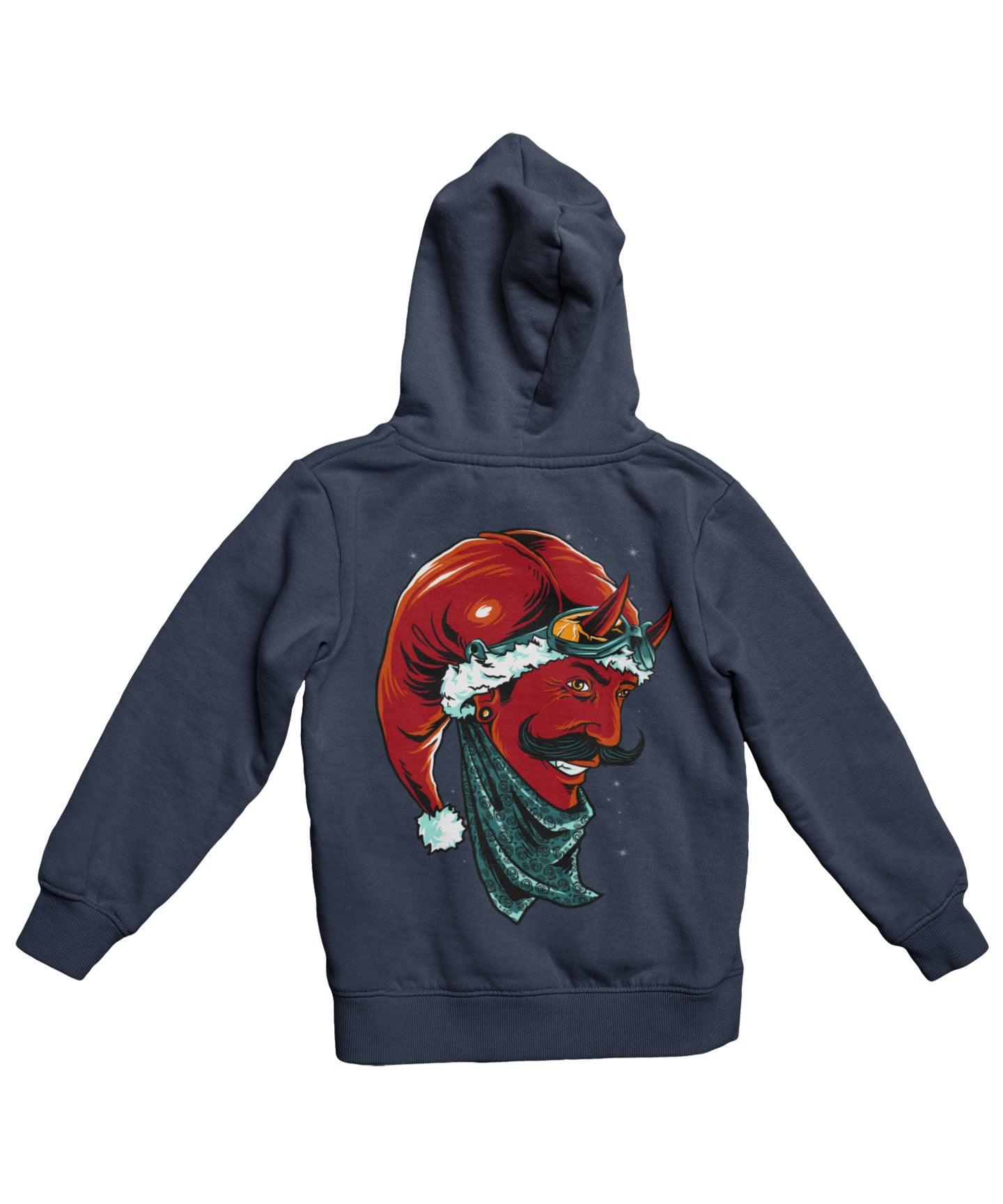  Devil Santa Back Printed Christmas Hoodie