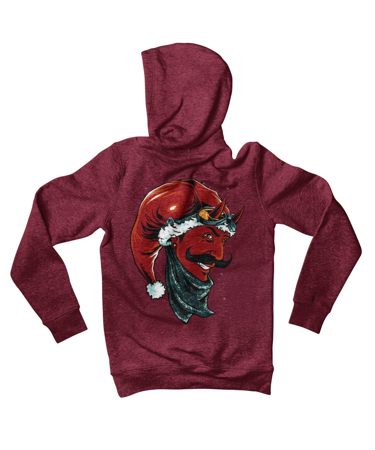  Devil Santa Back Printed Christmas Hoodie