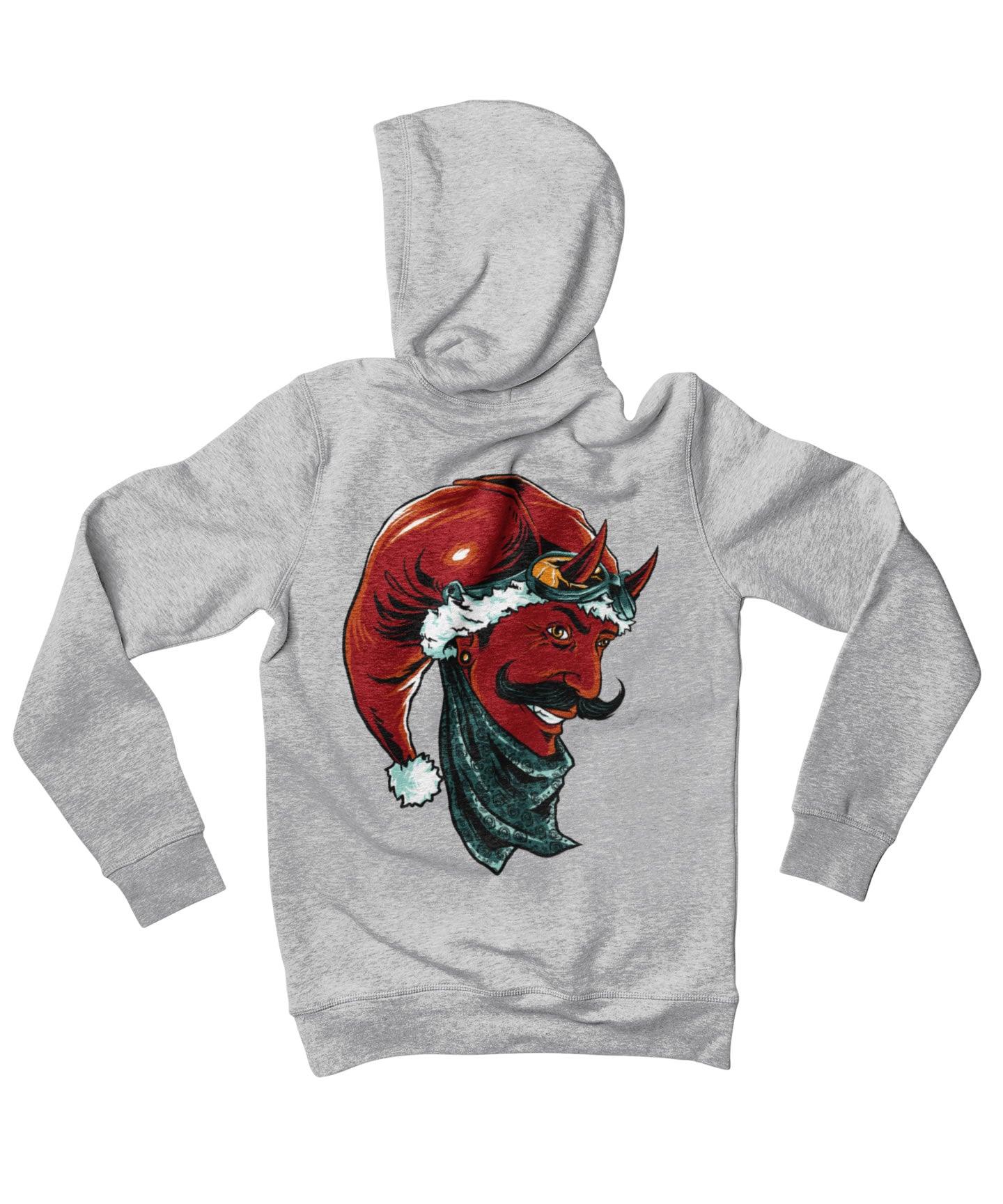  Devil Santa Back Printed Christmas Hoodie