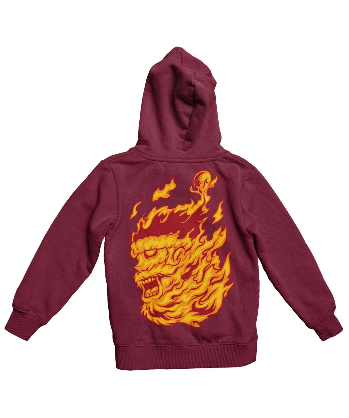  Flame Of Santa Back Printed Christmas Hoodie