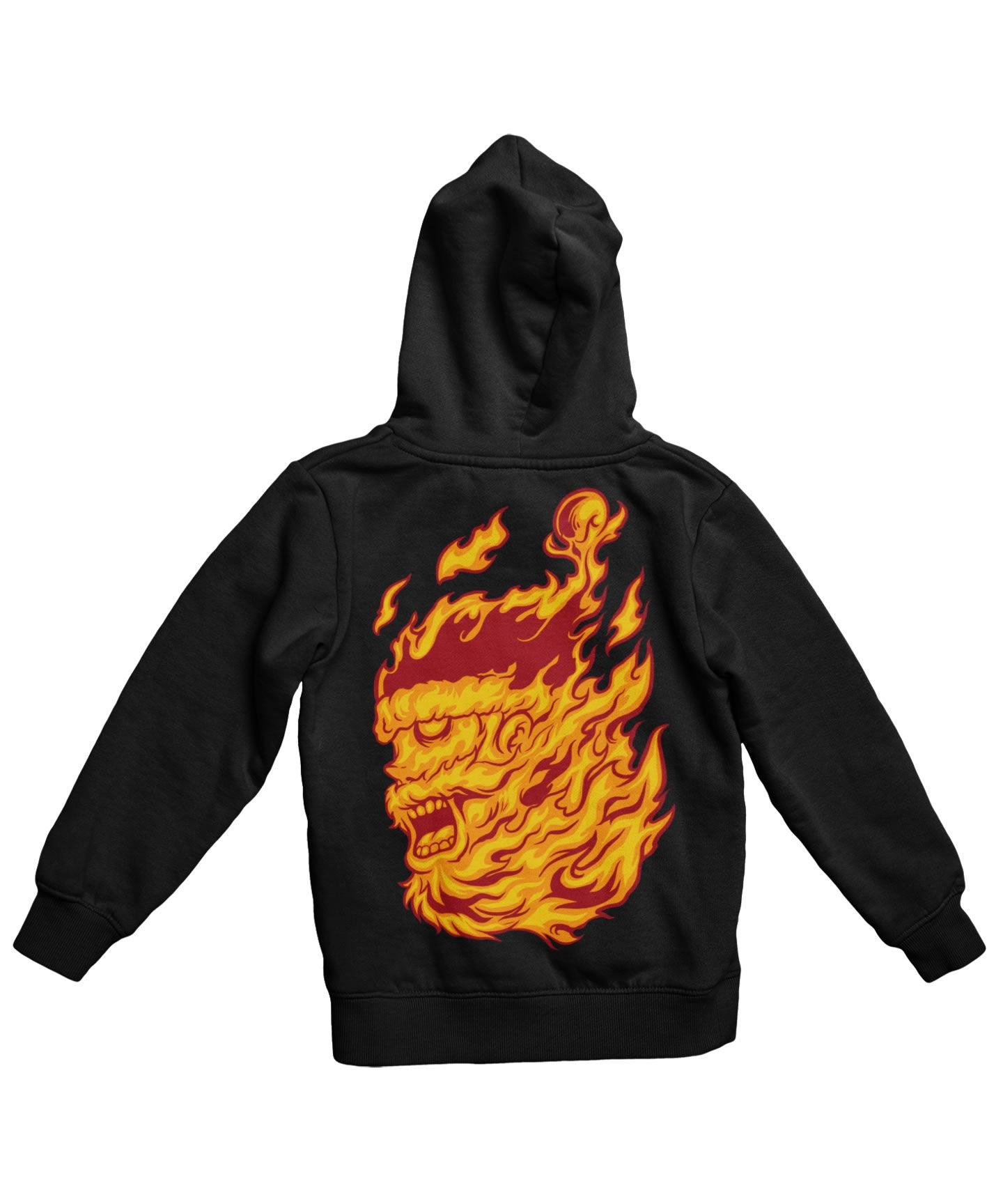  Flame Of Santa Back Printed Christmas Hoodie