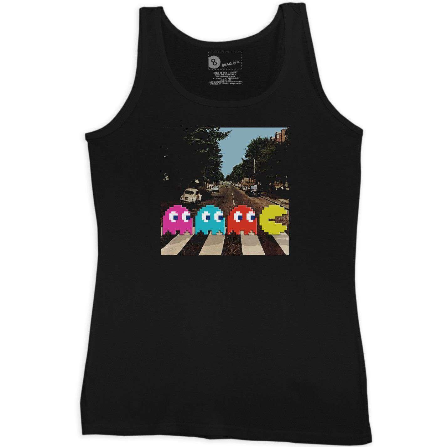  Funny Women's Vest Pac-Man Abbey Road