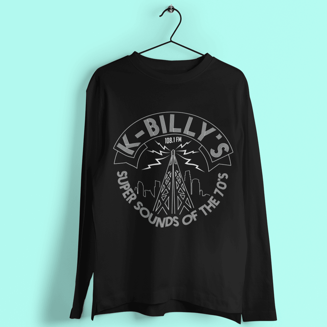  K Billy's Radio Mast Logo Long Sleeve T-Shirt