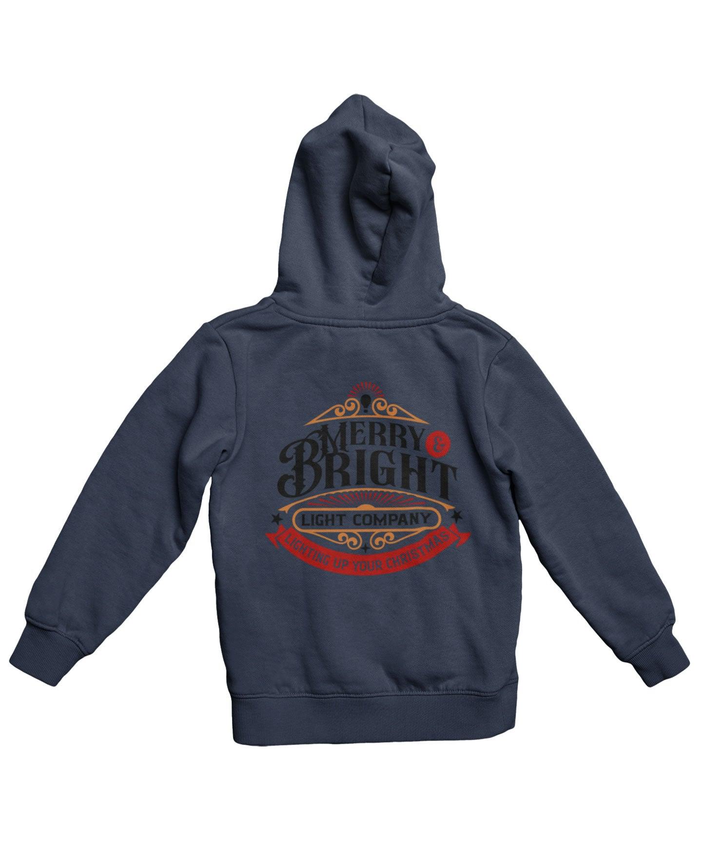  Merry Bright Light Company Colour Back Printed Christmas Hoodie