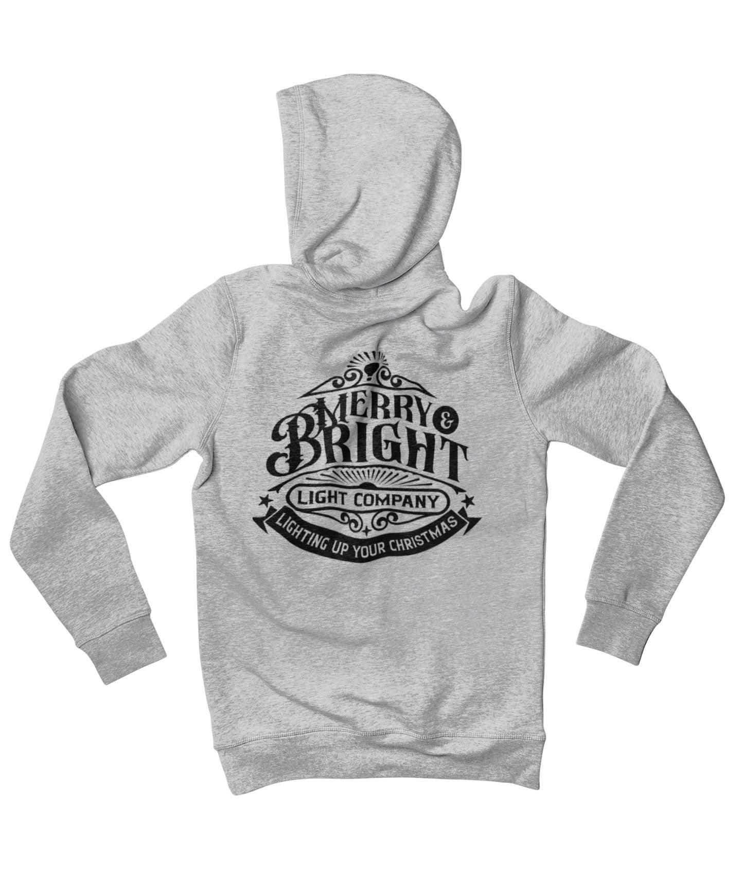  Merry Bright Light Company Mono-Colour Back Printed Christmas Hoodie