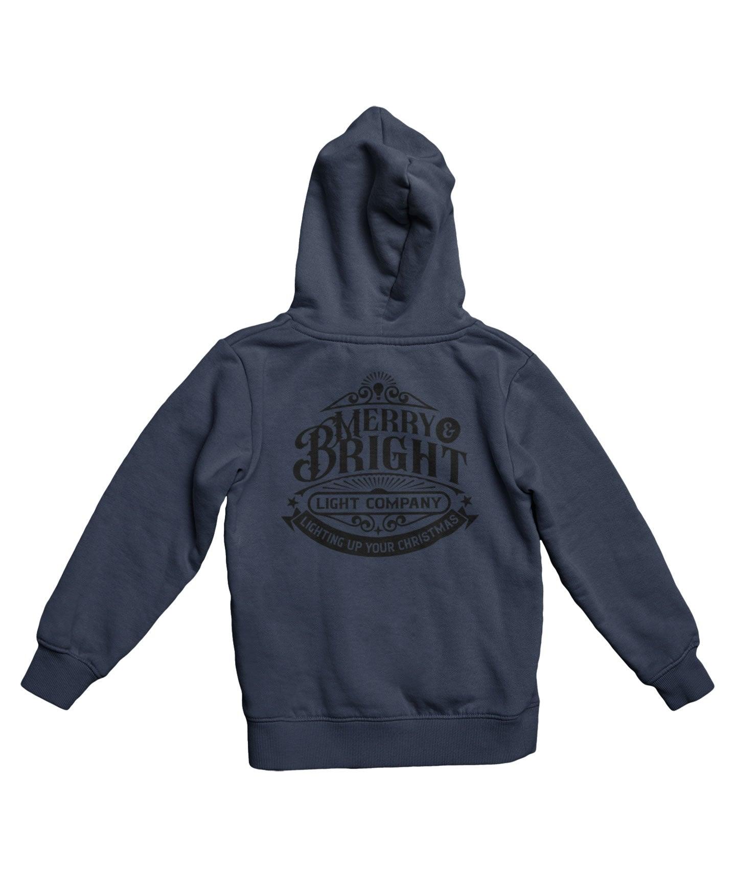  Merry Bright Light Company Mono-Colour Back Printed Christmas Hoodie