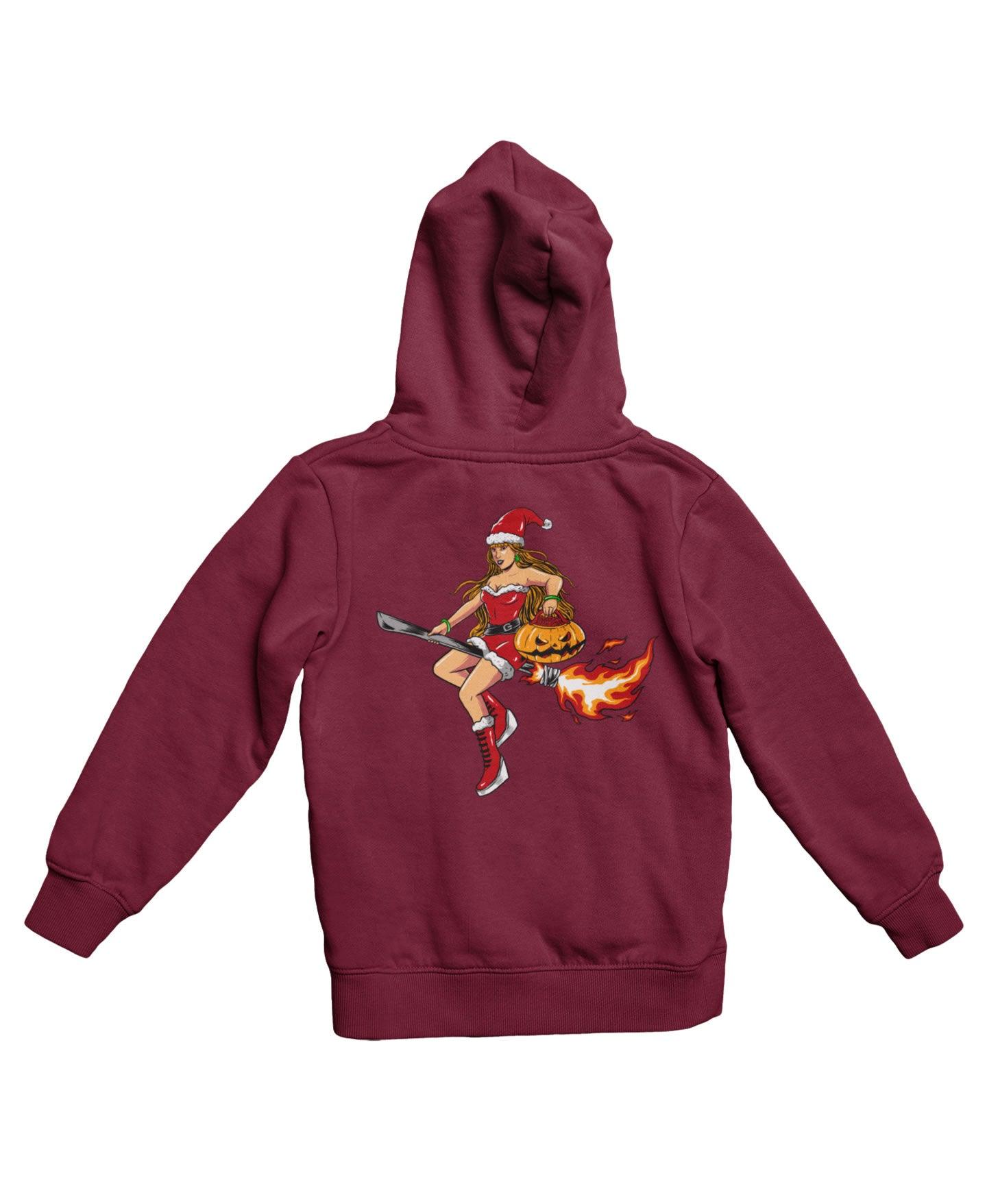  Moon Witch Back Printed Christmas Hoodie