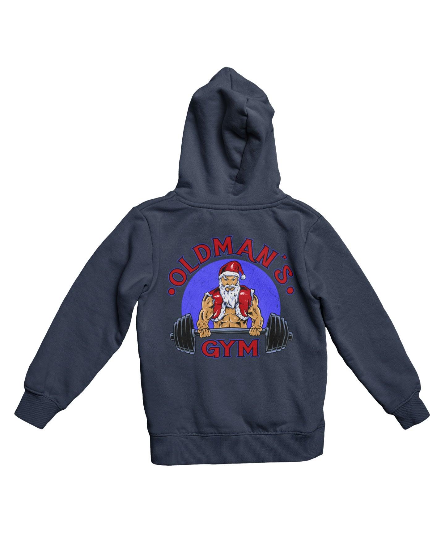  Old Mans Gym Back Printed Christmas Hoodie