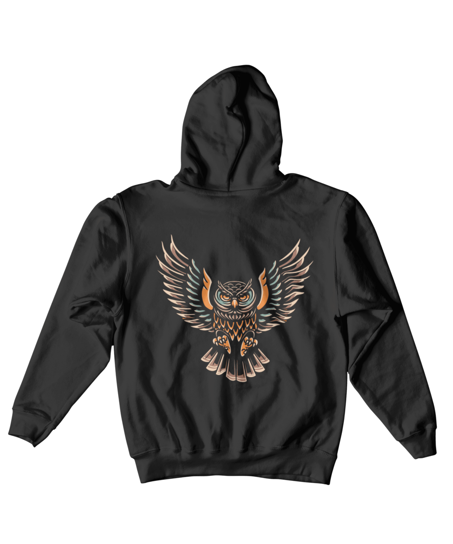  Owl Tattoo Design Adult Back Printed Hoodie