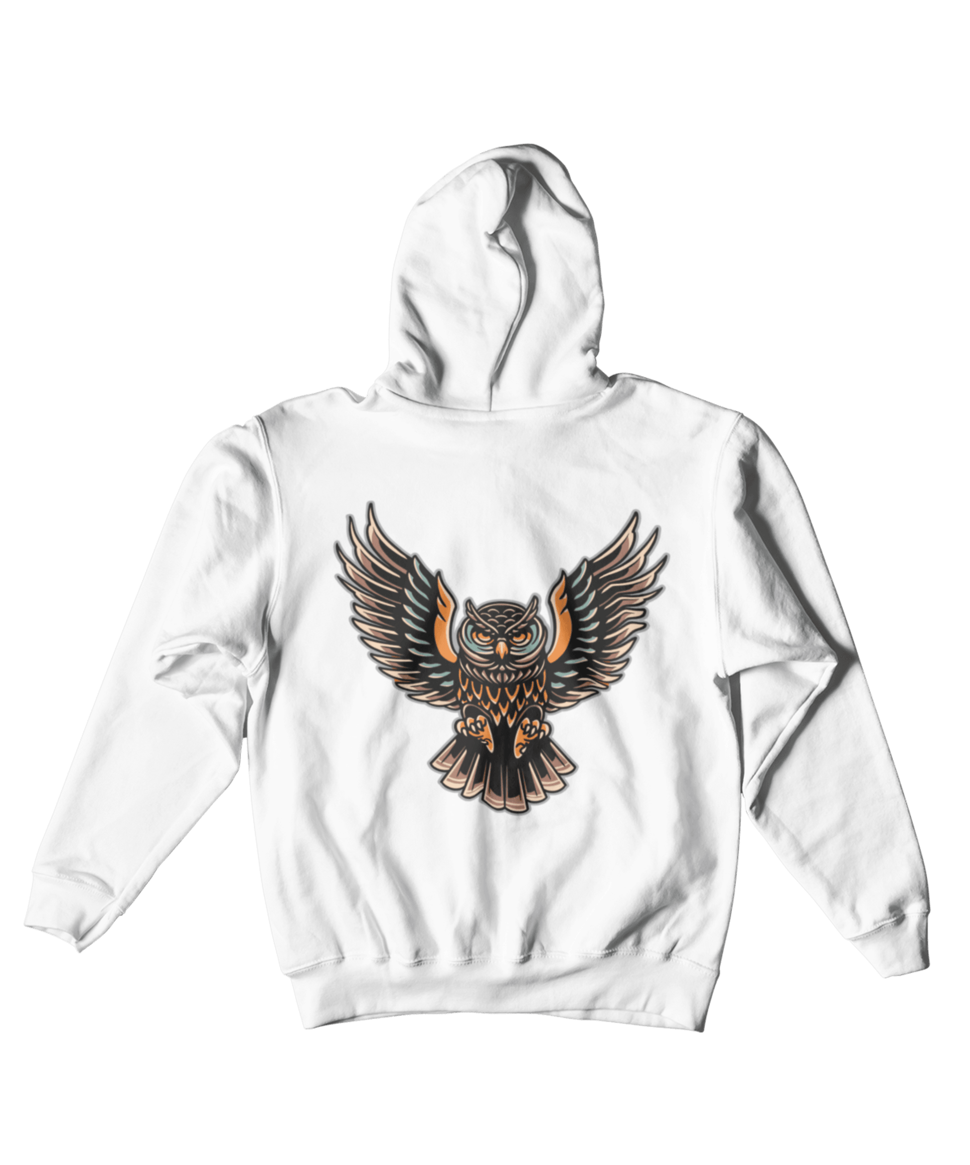  Owl Tattoo Design Adult Back Printed Hoodie
