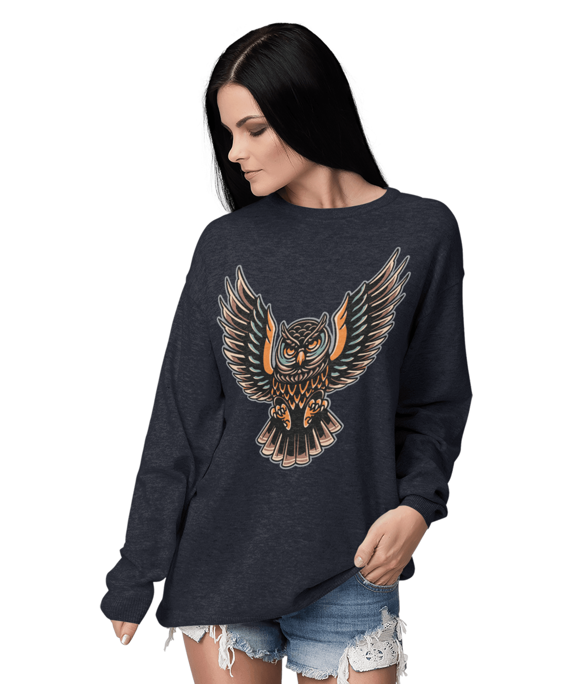  Owl Tattoo Design Sweatshirt