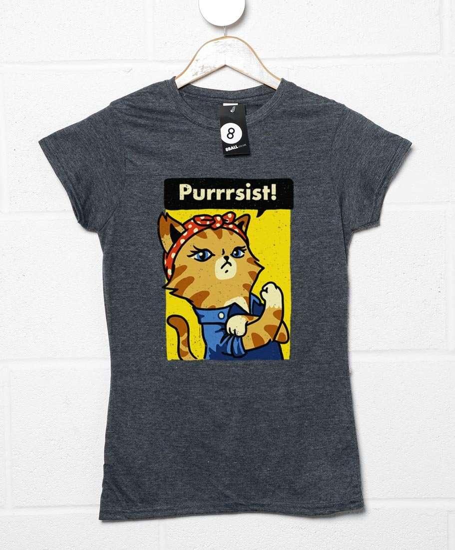 Maria Purrrsist Ladies Fitted T-Shirt