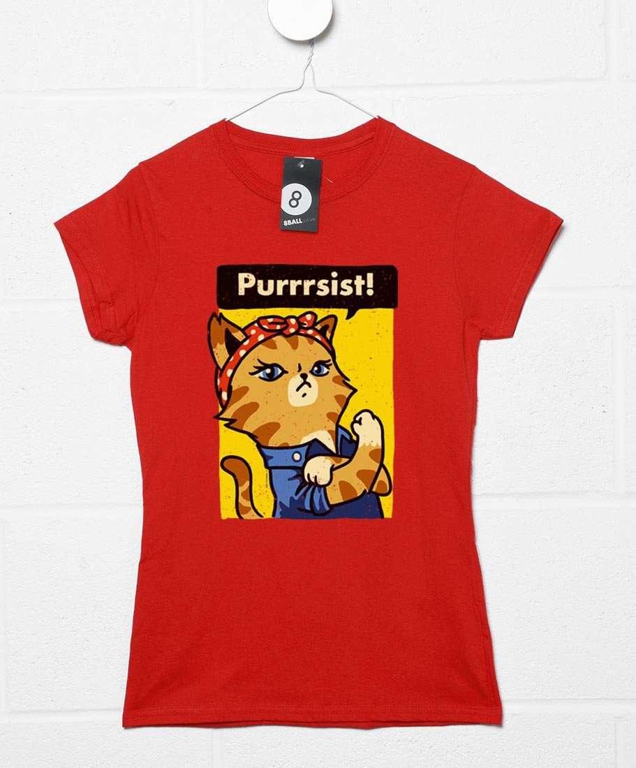 Maria Purrrsist Ladies Fitted T-Shirt