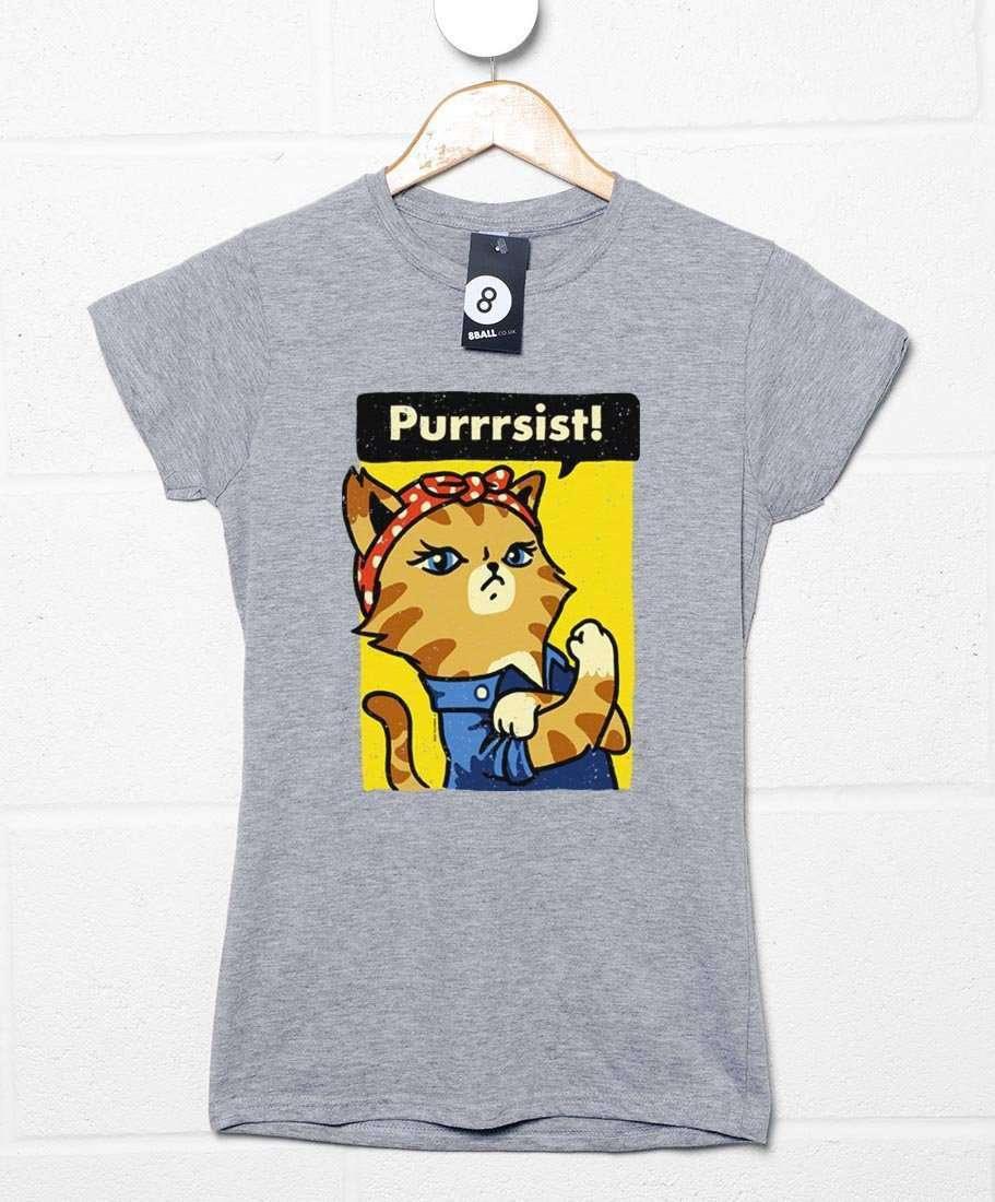 Maria Purrrsist Ladies Fitted T-Shirt