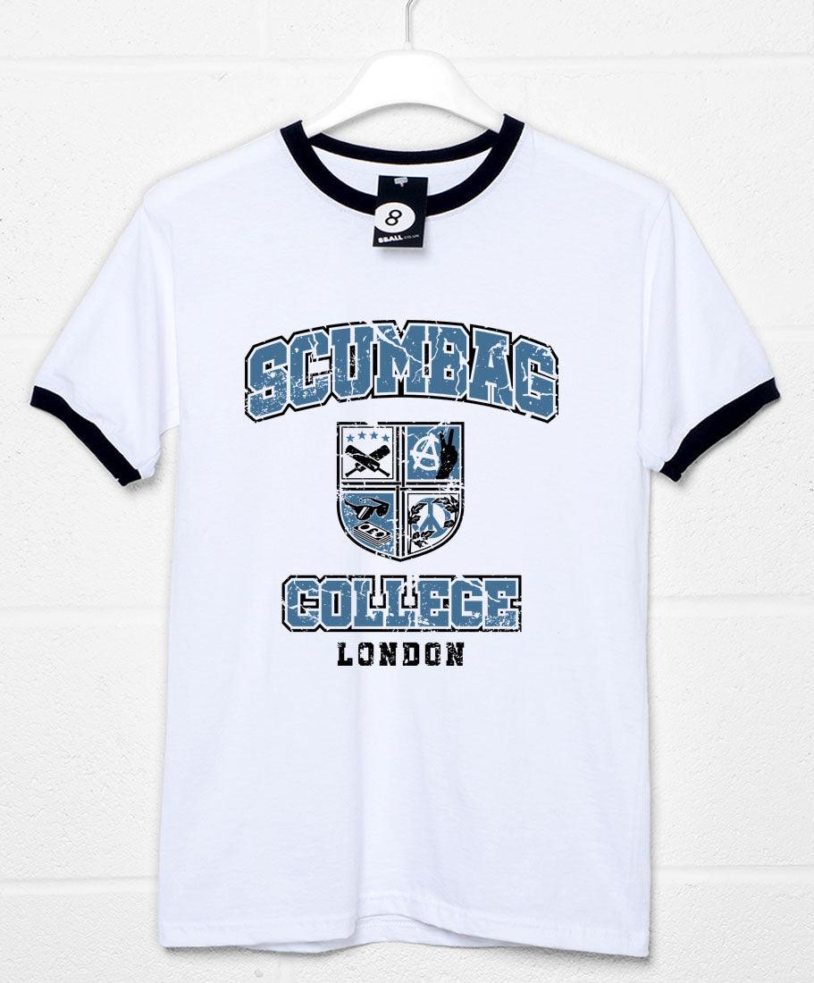  Scumbag Crest Collegiate Style Ringer T-Shirt