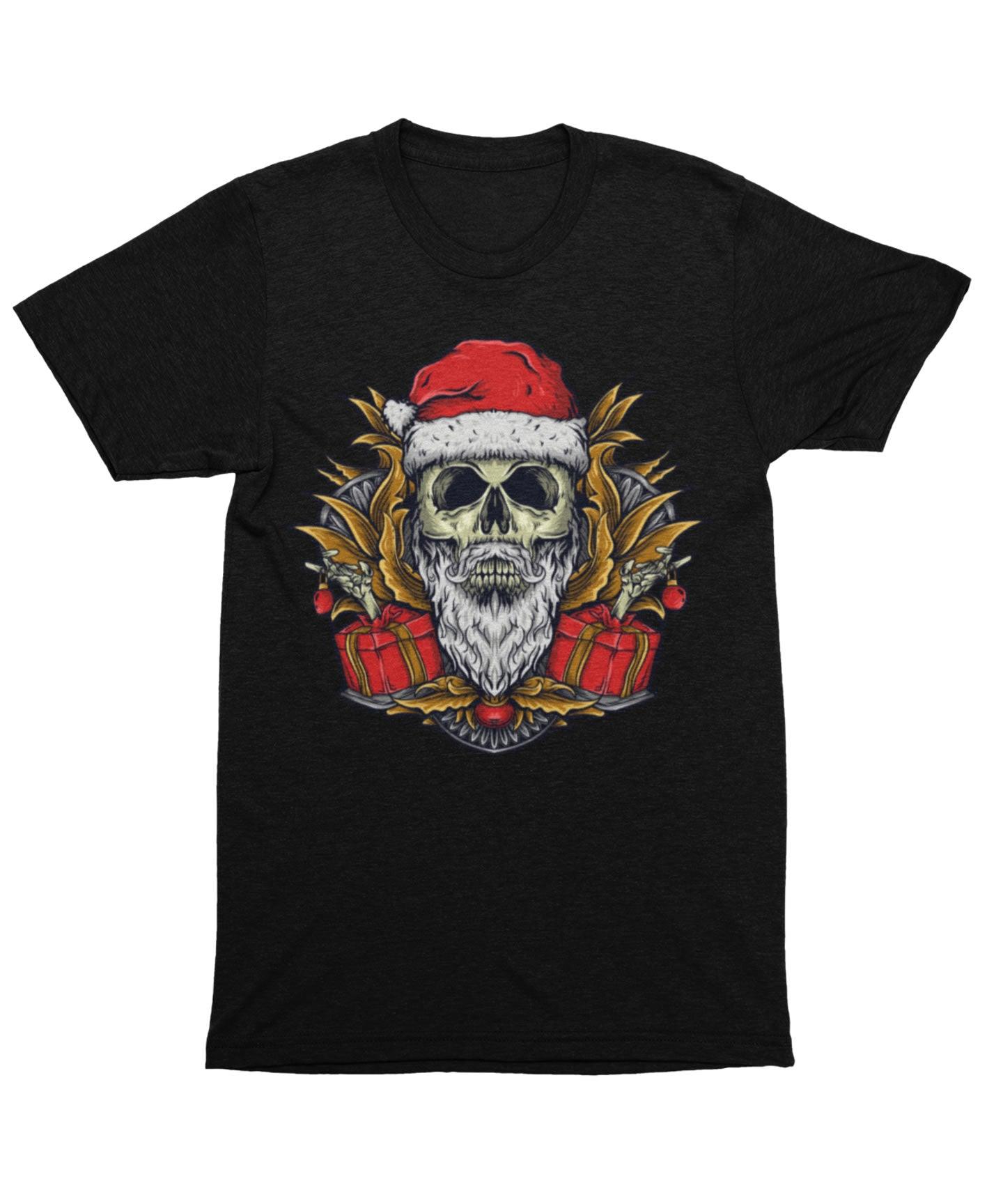  Skull Santa Unisex Christmas T-Shirt