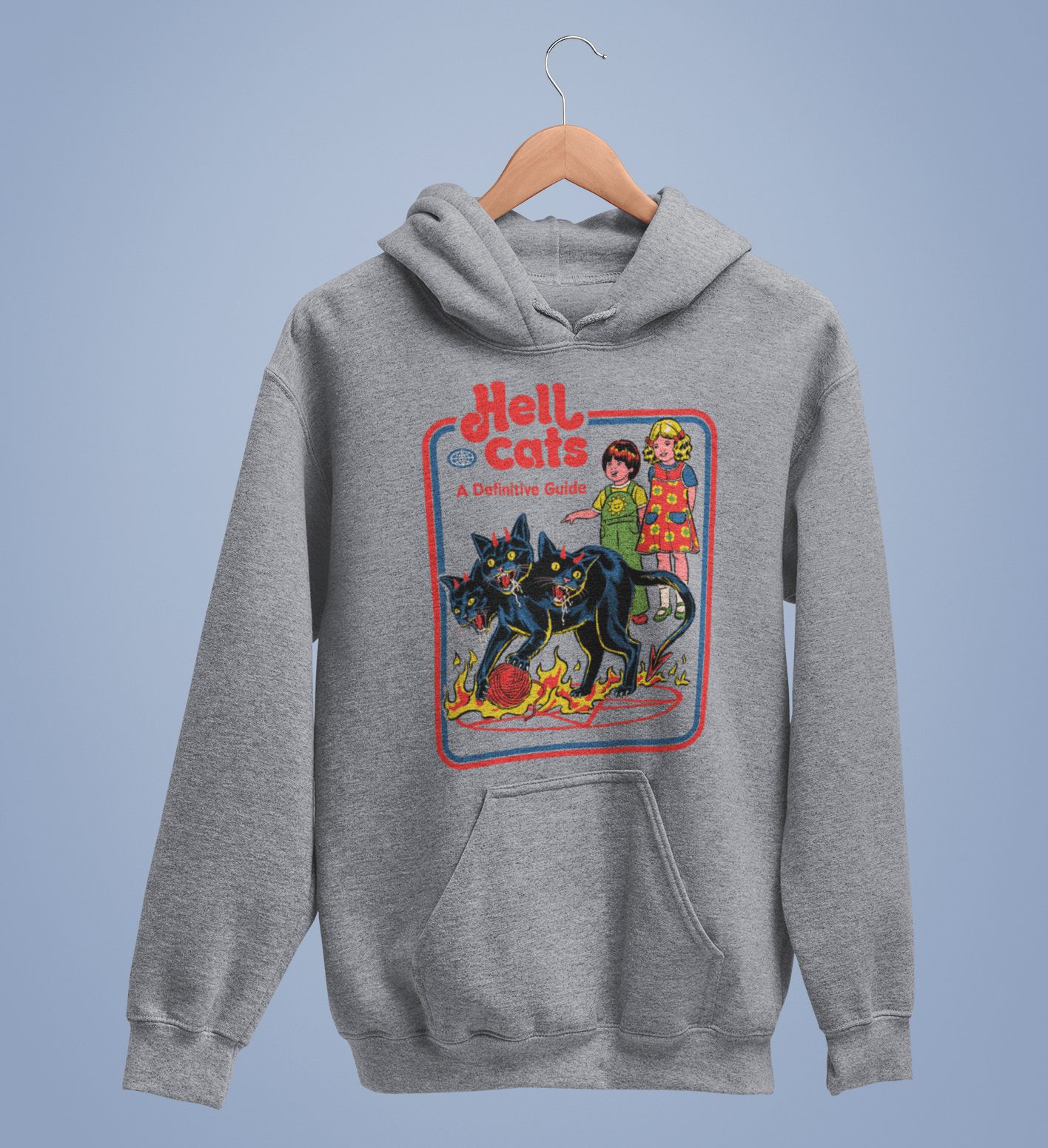  Steven Rhodes Hell Cats Back Printed Hoodie
