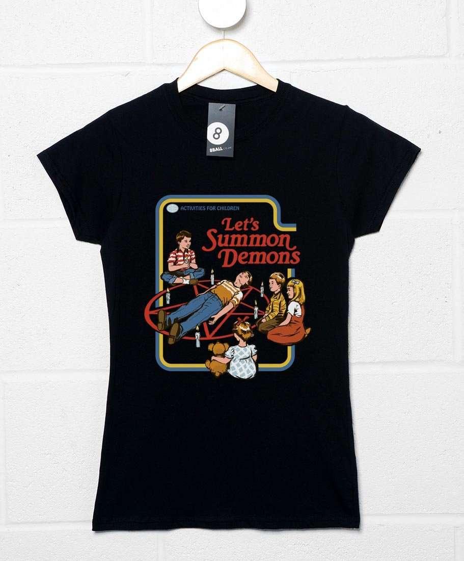  Steven Rhodes Let's Summon Demons Womens Fitted T-Shirt