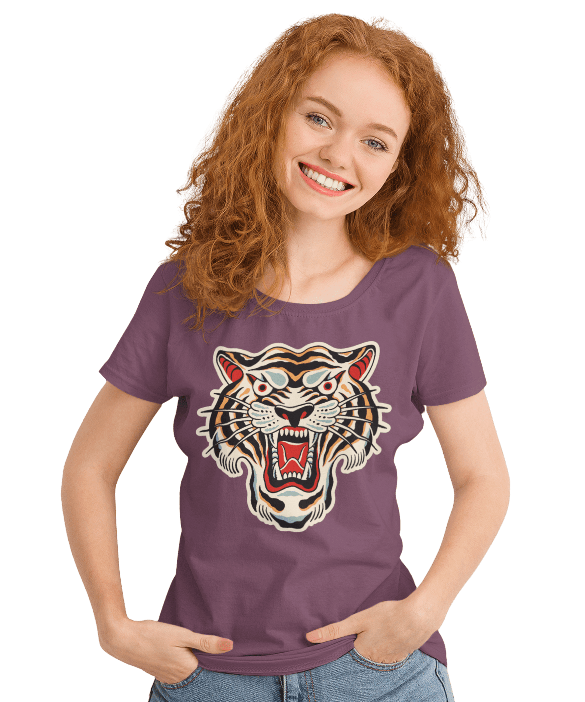  Tiger Tattoo Design Adult Unisex T-Shirt