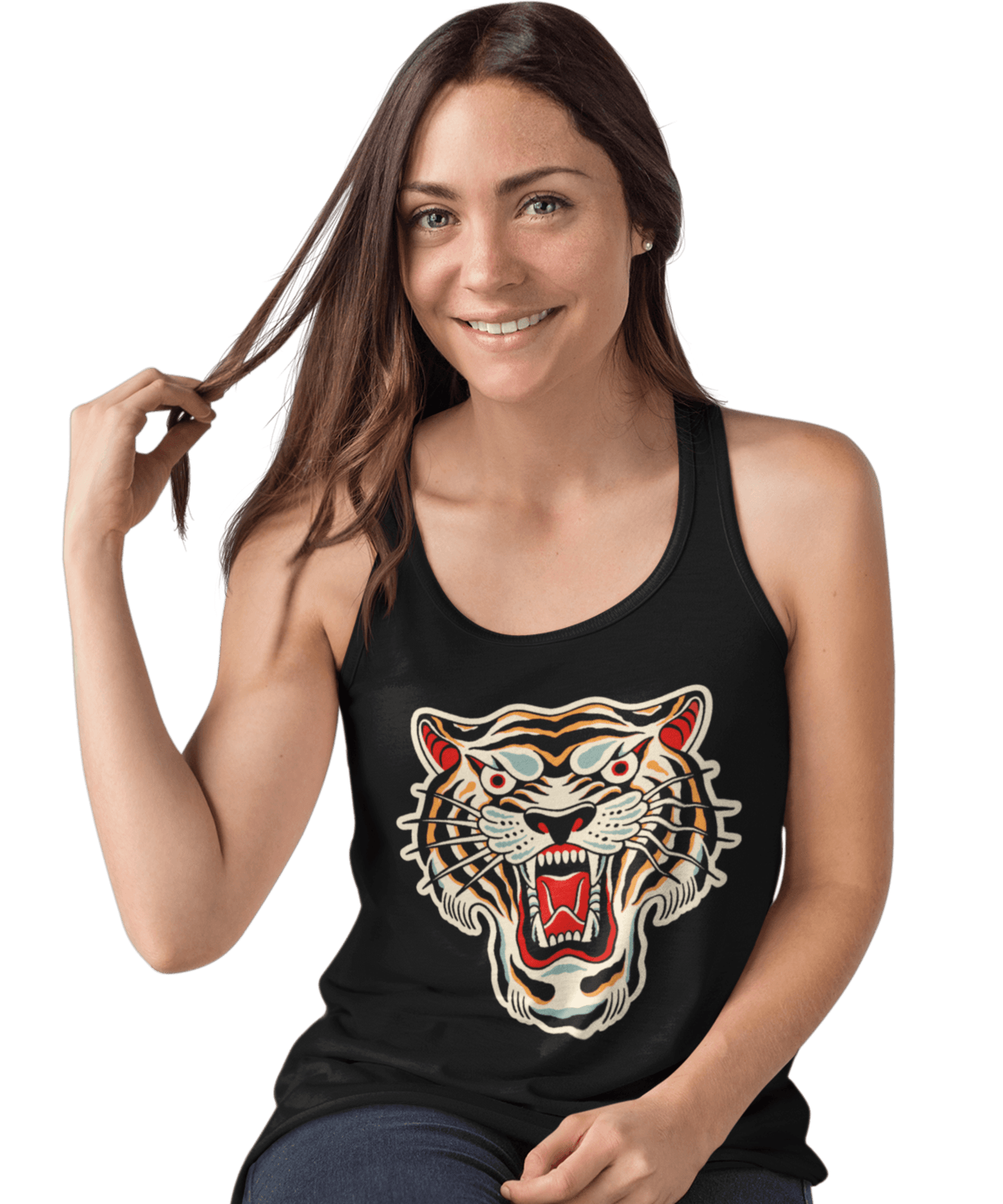  Tiger Tattoo Design Adult Womens Vest Top