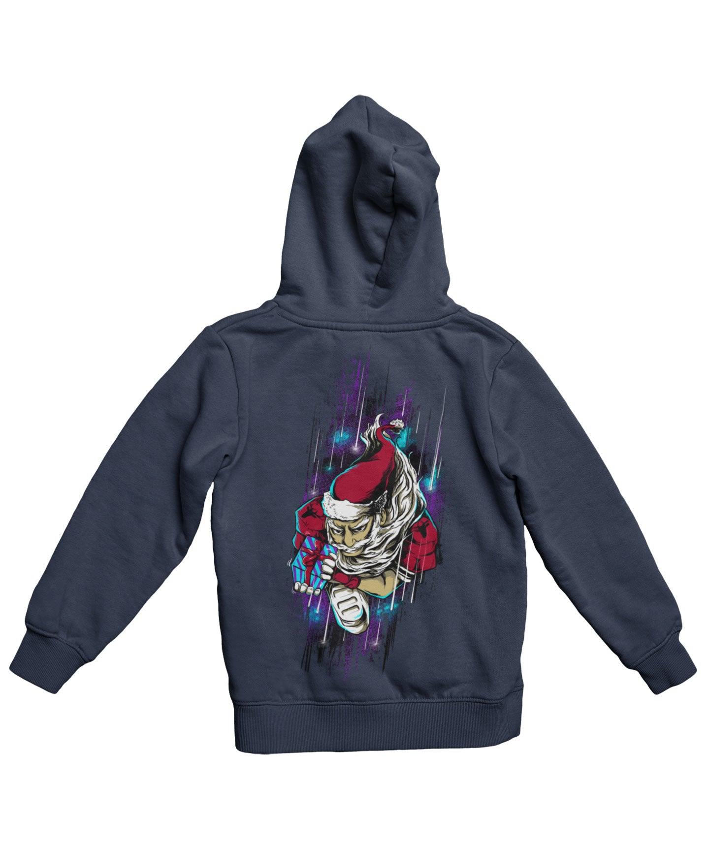  Touchdown Santa Back Printed Christmas Hoodie