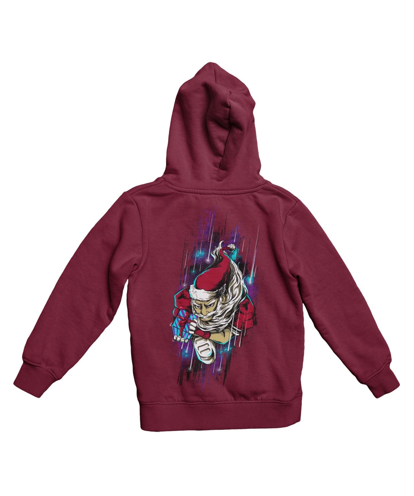  Touchdown Santa Back Printed Christmas Hoodie