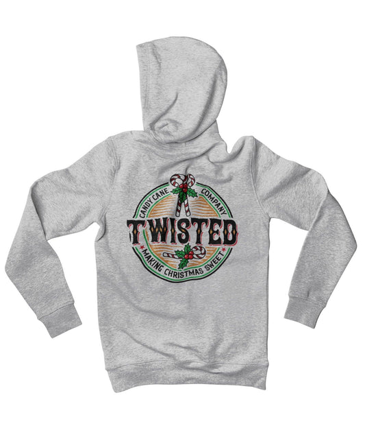  Twisted Candy Cane Colour Back Printed Christmas Hoodie