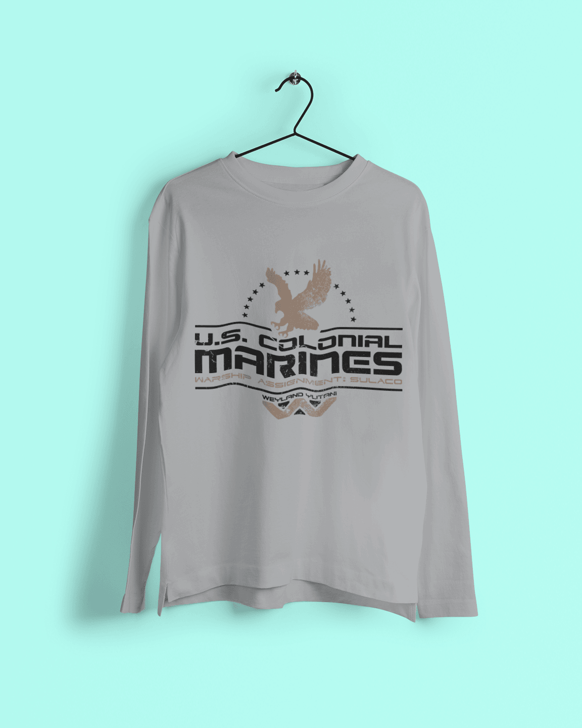  US Colonial Marines Eagle Logo Long Sleeve T-Shirt