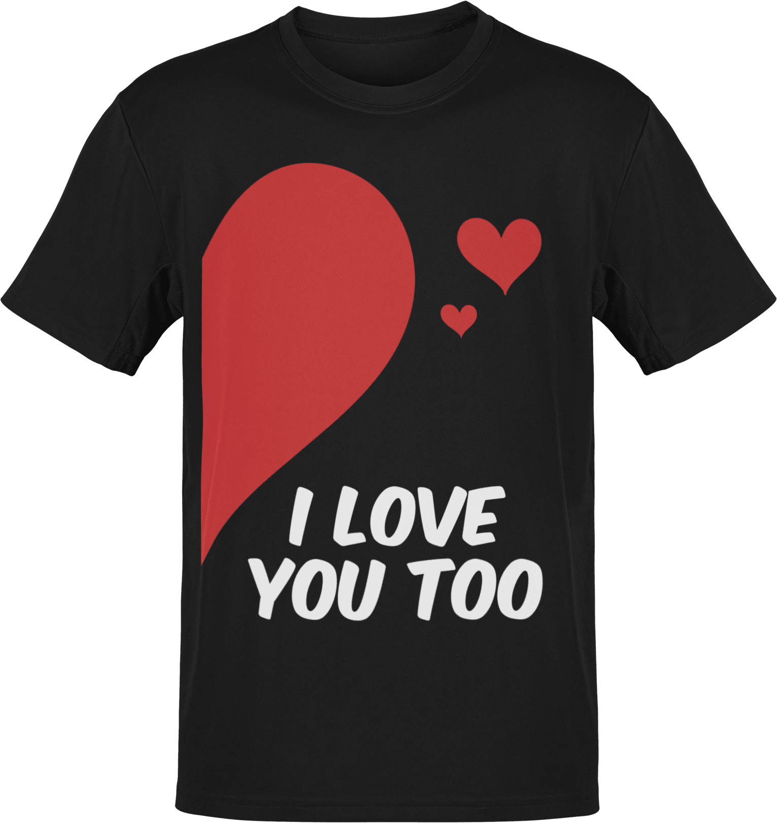  Valentines I Love You Too Adult Left T-Shirt