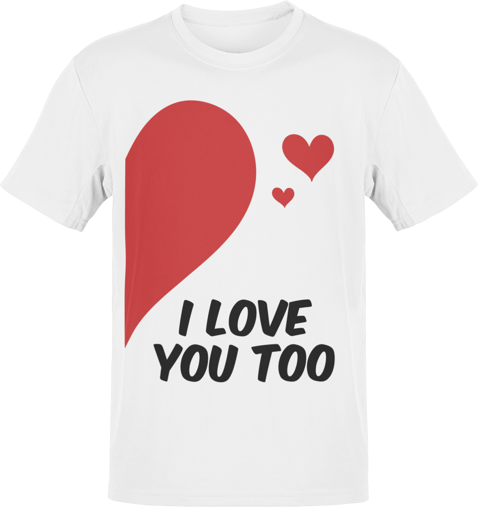  Valentines I Love You Too Adult Left T-Shirt